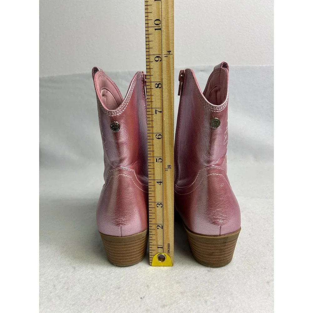 Barbiecore Madden‎ NYC Size 5 Youth Metallic Western Cowboy Boots GGMN25AM104